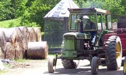 Blowing Haylage Up the Pipe